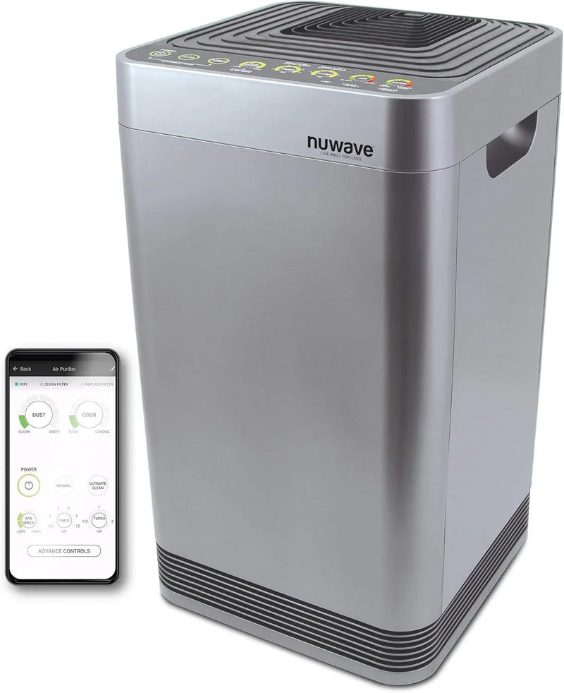 Whole-house air purifier, Ospip intelligent air purifier, equipped with a five-level tower structure filter, air quality and odor sensors, bedroom sleep mode, can remove 99.99% of dust, smoke, pollen and allergens. U0