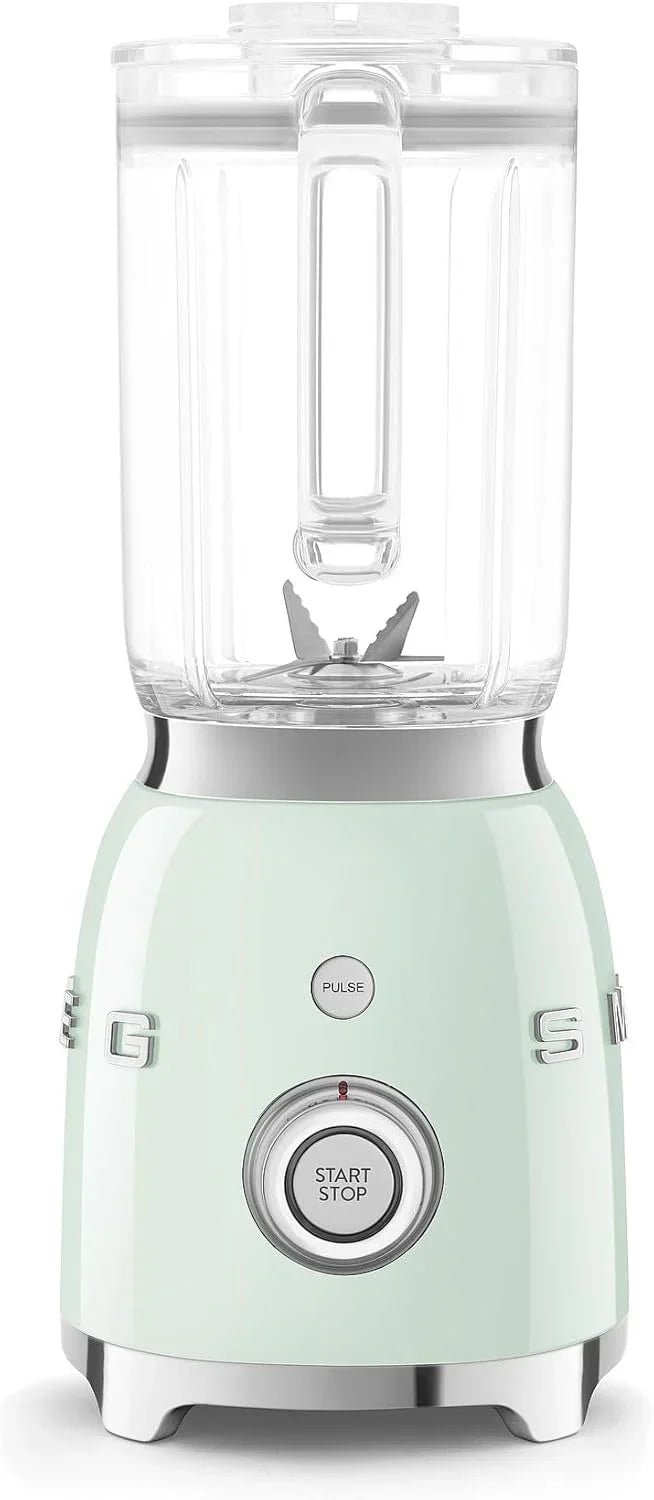Backwash-style blender - 600-watt countertop blender, equipped with a 48-ounce BPA-free capacity container, featuring 3 speed modes and pulse function, ice crushing function and juice blending function - adopts the 50th anniversary design style - gen D6