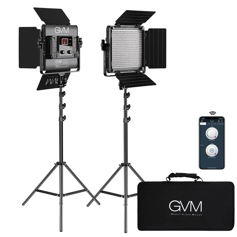 2 Pack LED Video Lighting Kits with APP Control C7