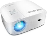Intelligent 4K projector, equipped with 5G WIFI and Bluetooth functions, supports Dolby sound effect, outdoor projector, 400-inch zoom home theater projector, compatible with TV stick.