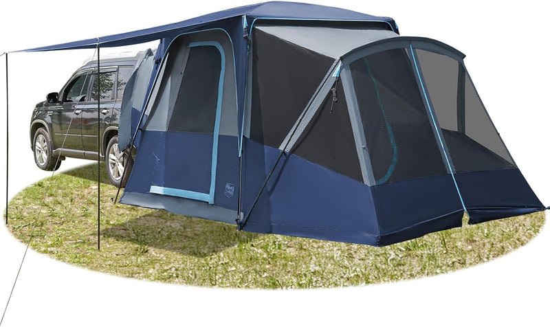 5-9 Person SUV Tent with Screen Porch and Awning for Family Camping, Weather Resistant and Portable Van or Car Tent, Includes Rainfly and Storage Bag, 13' W X 10' L X 7.1' H Z1