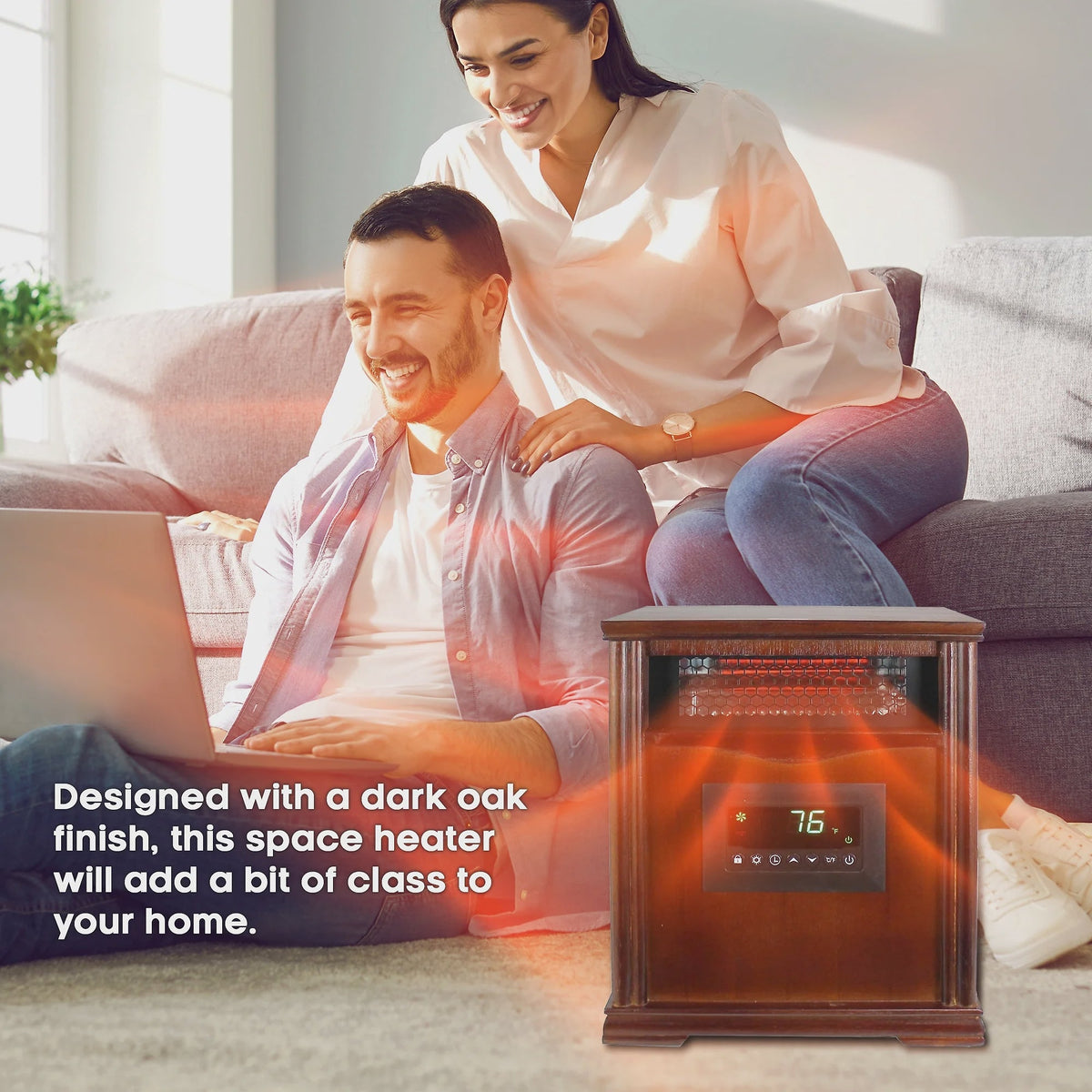 LifeSmart LifePro 4 Element 1500W Electric Infrared Quartz Space Heater
