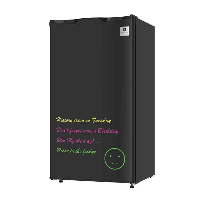 Arctic Chef 3.2 Cu. ft. Compact Refrigerator with Eraser Board Door, RFR326, Black T5