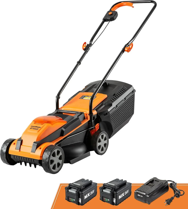 Cordless 13-Inch Lawn Mower 24V Max with 2X4.0Ah Battery and a Charger M0