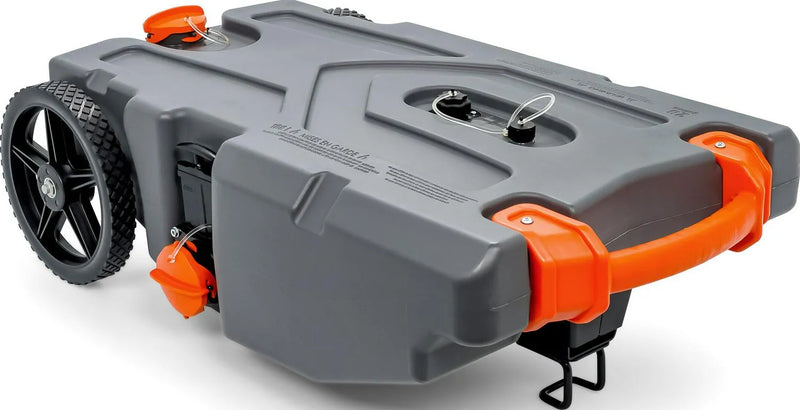 Heavy Duty 28 Gallon Portable RV Waste Holding Tank with Hose and Accessories Durable Leak Free and Odorless RV Tote Tank (39004) V0