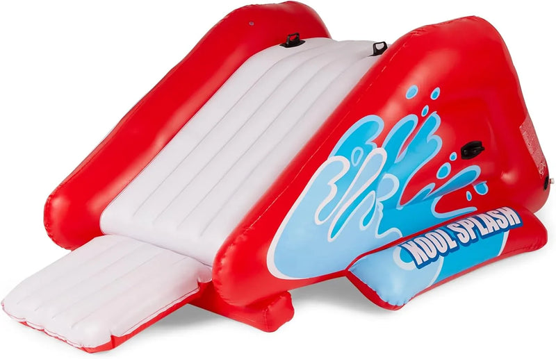 Kool Splash Inflatable Water Slide Swimming Pool Play Center with Built in Sprayers for Kids and Adults, Ages 6 and Up, Blue G5