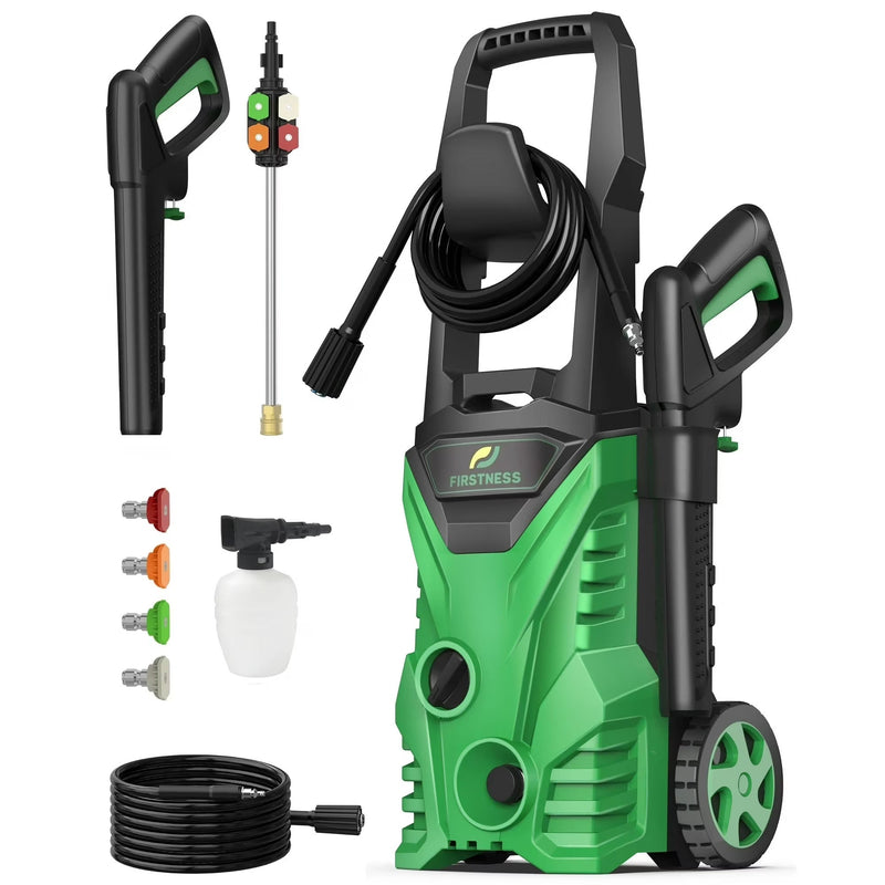 Firstness Pressure Washer 3500 PSI, Electric Power Washer w/ 26 ft Hose, 4 Quick Connect Nozzles, High Pressure Cleaning Machine with Foam Cannon,... F5
