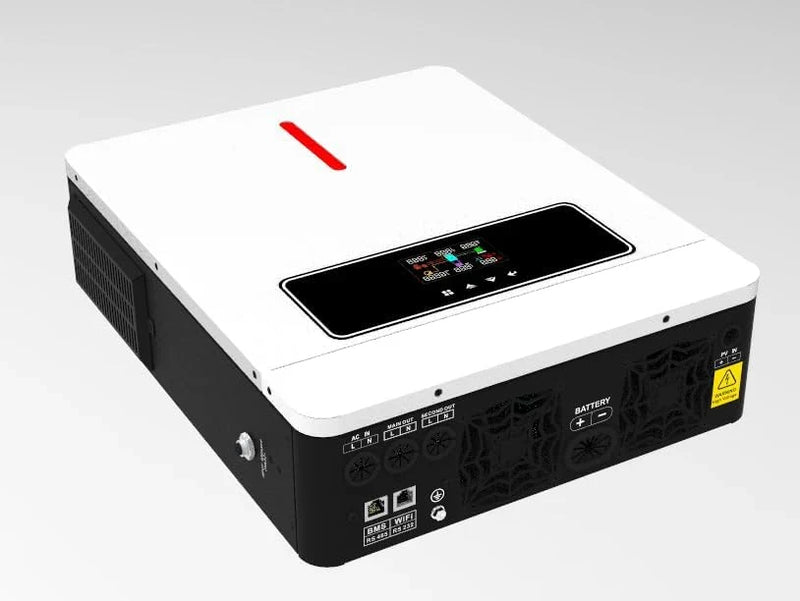 3600W Hybrid Pure Sine Wave Power Inverter with 120A MPPT Solar Charger .dc 24V to ac 110v 60HZ Solar Converter for Home,Car ＆Cabin (DC24V(Range20V-30V) 3600VA) D0