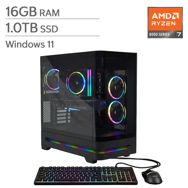 Acer Nitro 85 Gaming Desktop, AMD Ryzen 7 8700F - 16GB RAM, 1 TB SSD, NVIDIA GeForce RTX 5060 V1