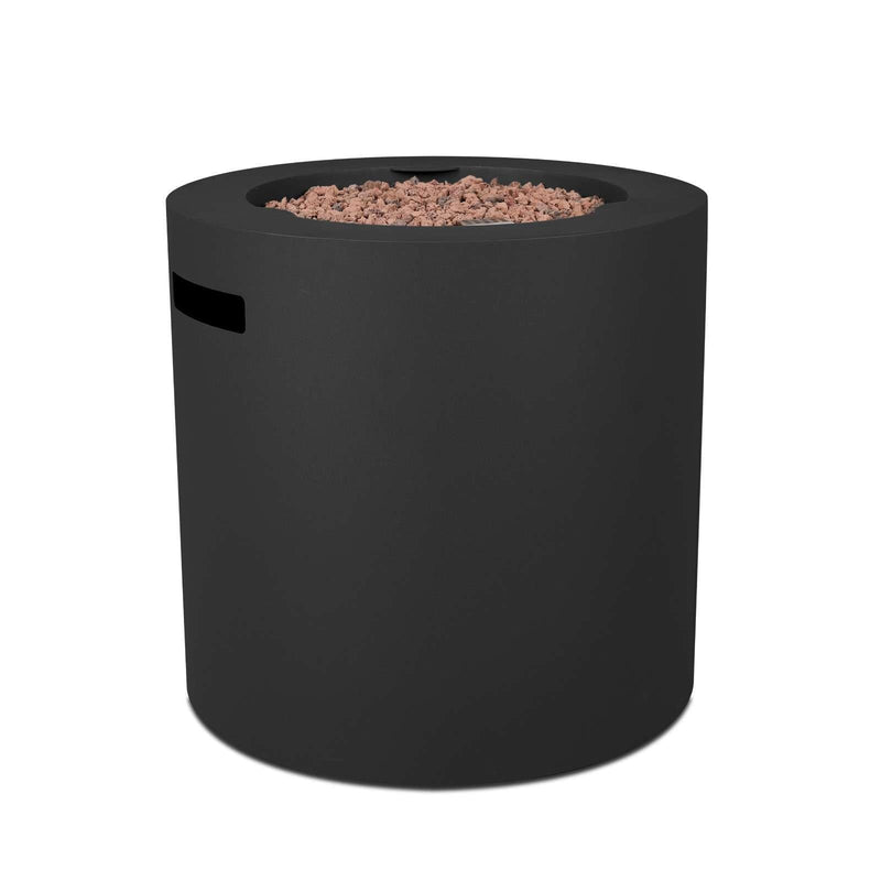 Aegean Steel Propane Fire Pit Hidden Tank in Black, 24-in C4