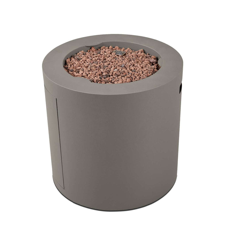 Aegean Steel Propane Fire Pit Hidden Tank in Mist Gray, 24-in R0