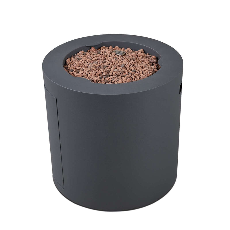 Aegean Steel Propane Fire Pit Hidden Tank in Slate, 24-in I2