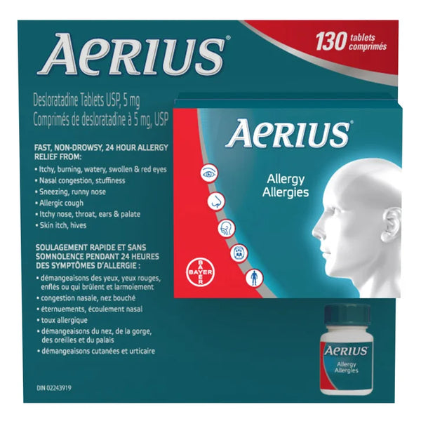 Aerius Allergy Relief, 130 Tablets Z0