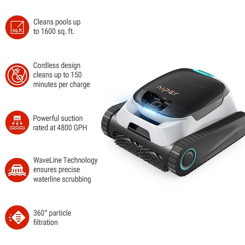 Aiper Scuba N1 Cordless Robotic Pool Cleaner for In-Ground Pools up to 1600 sq. Ft. X4