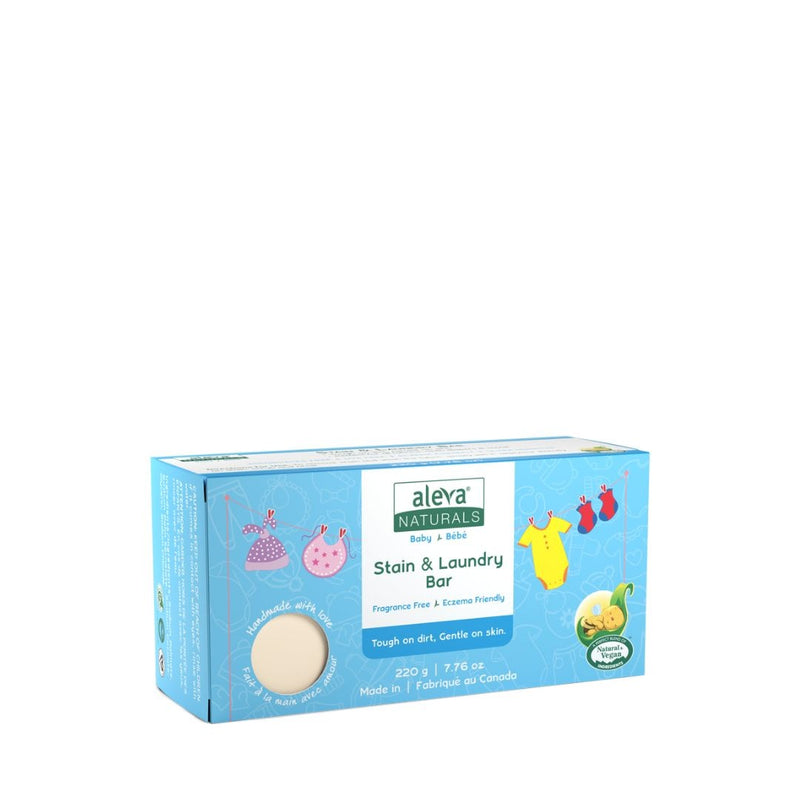 Aleva Naturals Plant-Based Stain and Laundry Bar, 220g W3