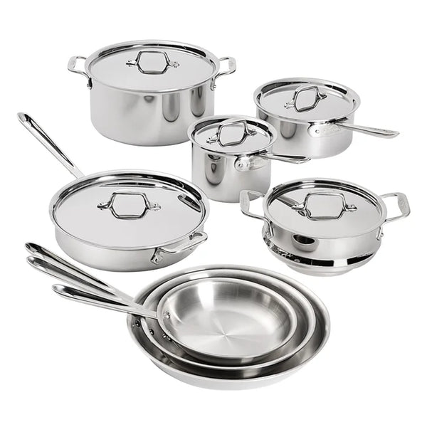 All-Clad D3 Stainless 3-Ply Bonded Cookware, 13-pieces U7