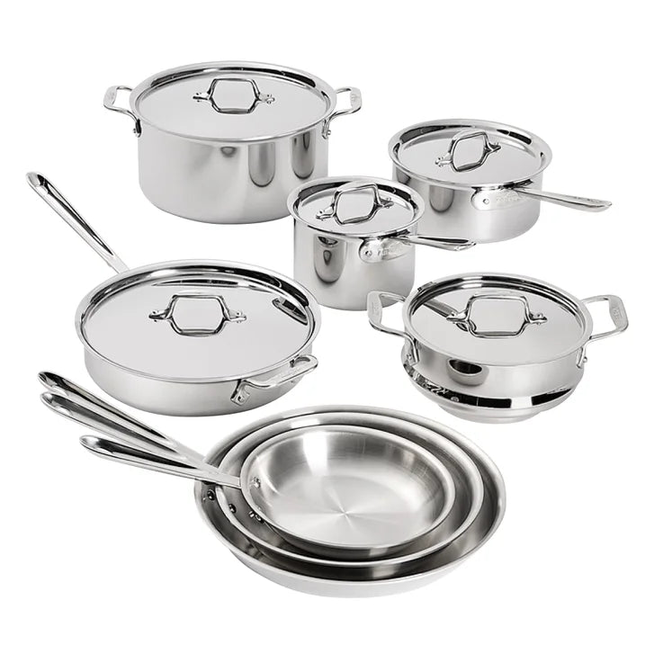 All-Clad D3 Stainless 3-Ply Bonded Cookware, 13-pieces U7