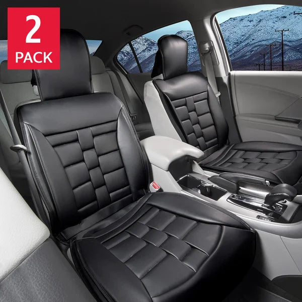 Alpena Black Padded Universal Fit Luxury Seat Cover, 2-pack G1