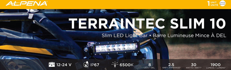 Alpena TerrainTec Slim 10 LED Light Bar A2