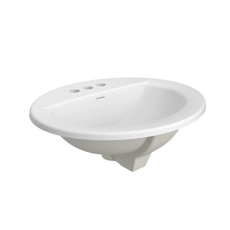 American Standard Colony Oval 4-in Center Drop-In Bathroom Sink/Basin, White 20.5x17.5-in D4