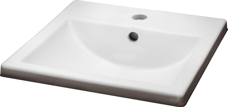 American Standard Marquette Square Drop-In Bathroom Sink/Basin with Overflow, White, 16x16-in L1
