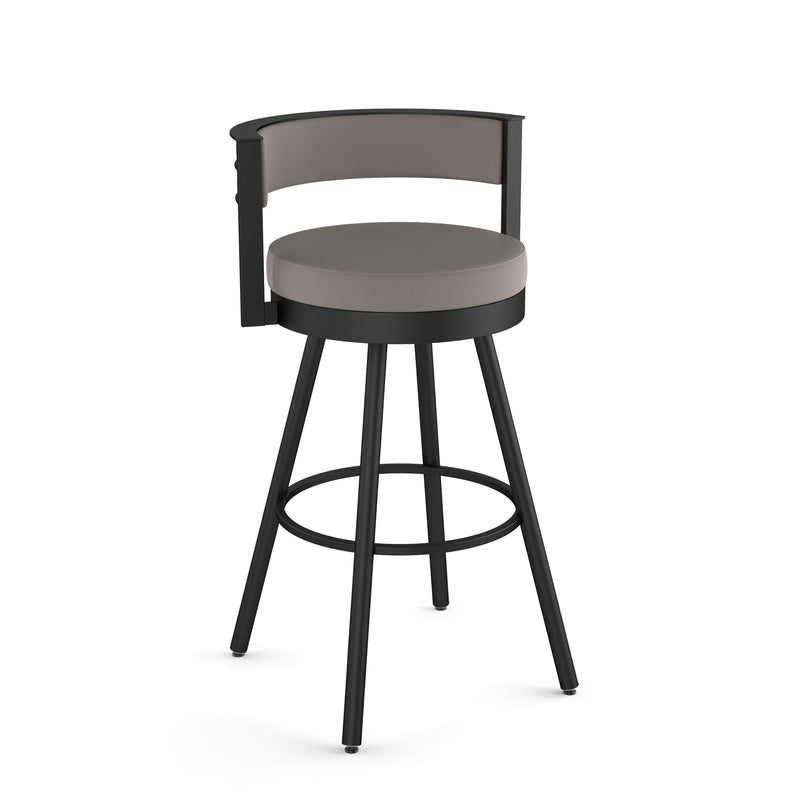 Amisco Eller Swivel Bar Stool with Padded Backrest, Multiple Colours, 30-in I4