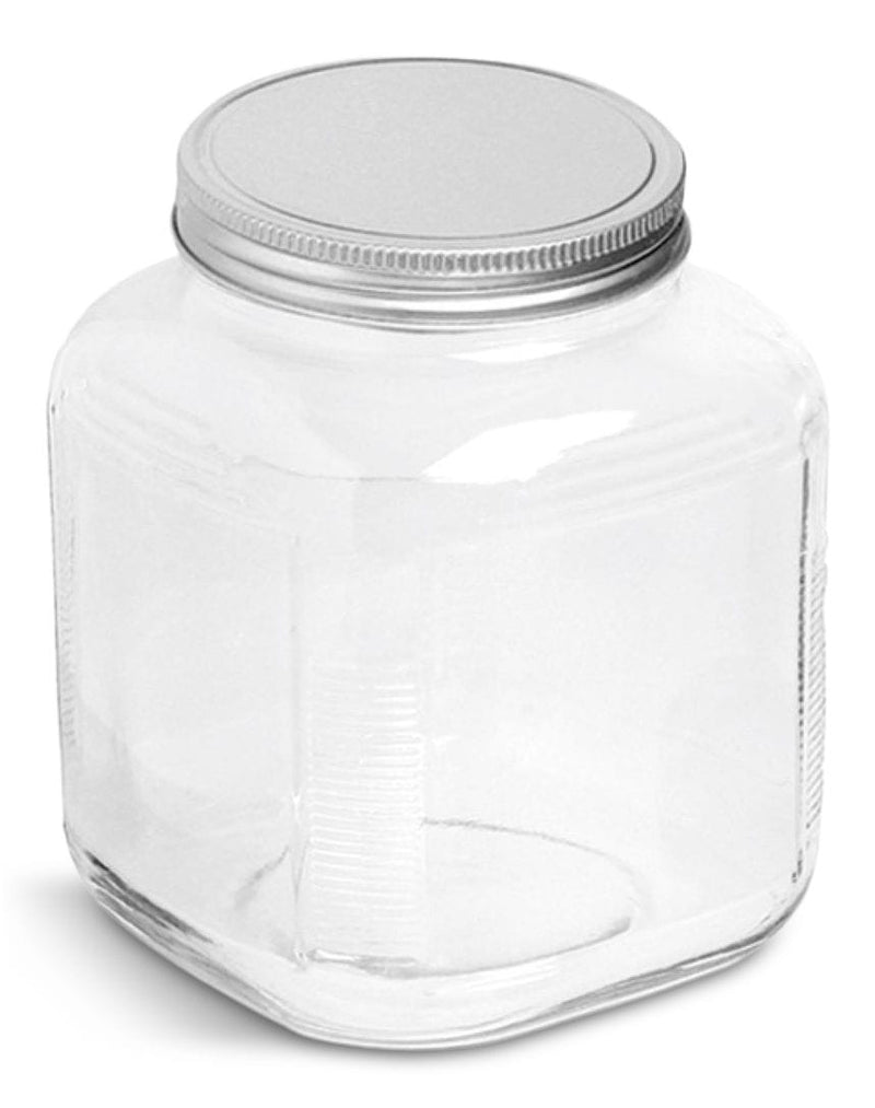 Anchor Hocking Cracker Jar, with Silver Lid, 1-Gal, Clear & Durable Glass C4