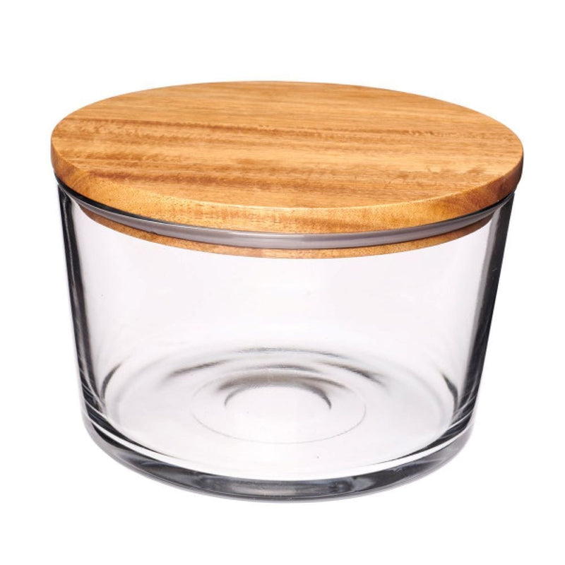 Anchor Hocking Large Bowl with Acacia Lid J5