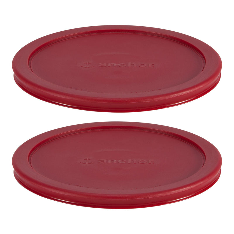 Anchor Hocking Plastic Lid Set, Red, 2-pc x 7-Cup Q6