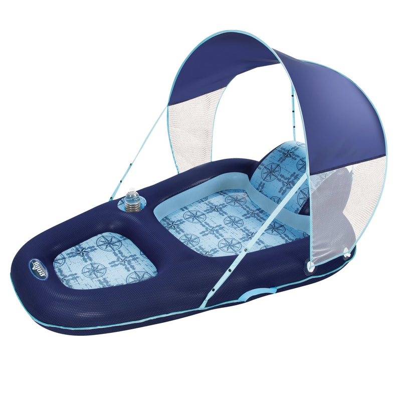 Aqua Luxury Inflatable Pool/Water Lounge with Removable Canopy, UPF 50, Ages 15+ P5