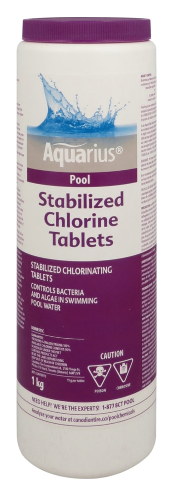 Aquarius Stabilized Chlorine Tablets, 1-kg D2