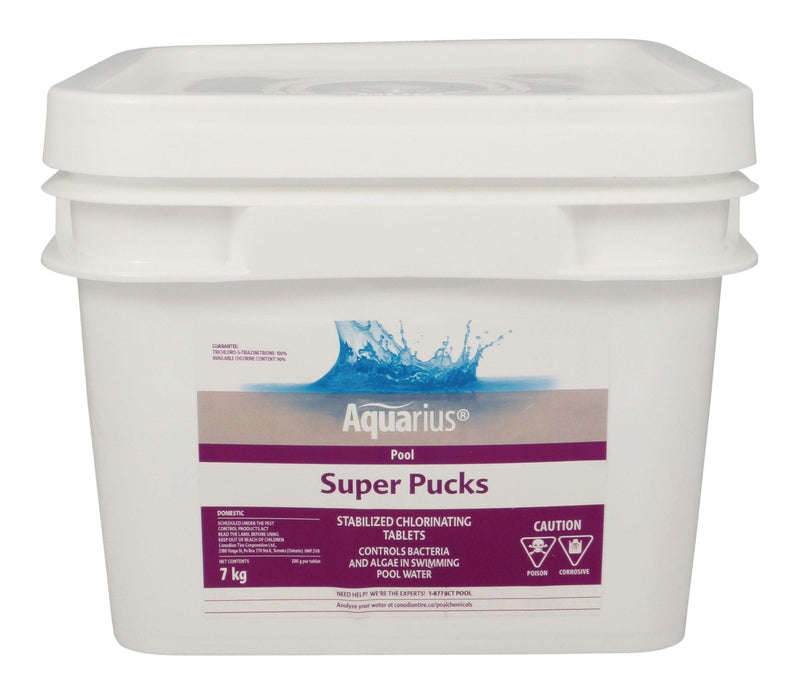 Aquarius Super Pucks - Stabilized Pool Chlorine Pucks, 7-kg O7