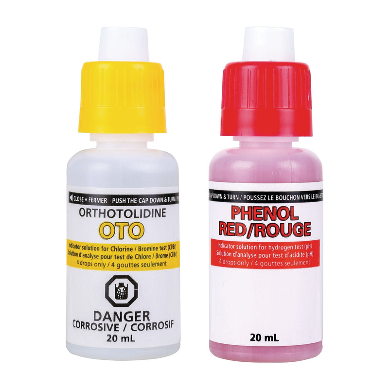 Aquarius Test Kit OTO & Phenol Refill Bottles, 20-mL K9