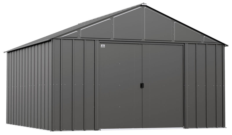 Arrow Classic 12x12-ft Charcoal Corrosion-Resistant Metal Shed E7