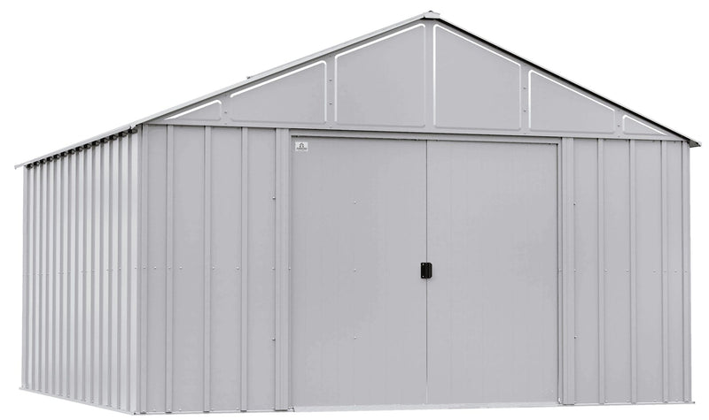 Arrow Classic 12x12-ft Flute Grey Steel Storage Shed R1