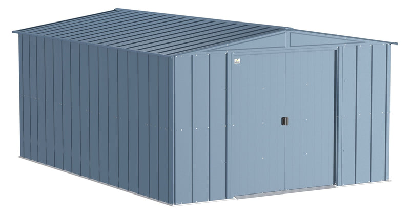 Arrow Classic Galvanized Steel Storage Shed, Blue Grey, 10-ft x 14-ft I3
