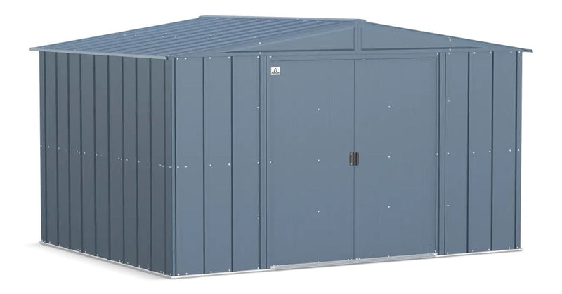 Arrow Classic Galvanized Steel Storage Shed, Blue Grey, 10-ft x 8-ft V7