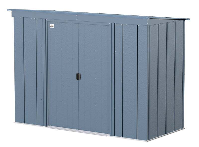 Arrow Classic Galvanized Steel Storage Shed, Blue Grey, 8-ft x 4-ft R2
