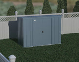 Arrow Classic Galvanized Steel Storage Shed, Blue Grey, 8-ft x 4-ft