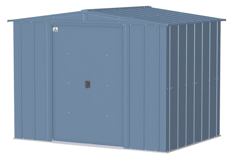Arrow Classic Galvanized Steel Storage Shed, Blue Grey, 8-ft x 6-ft I4