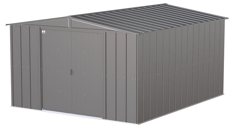 Arrow Classic Galvanized Steel Storage Shed, Charcoal, 10-ft x 12-ft K9