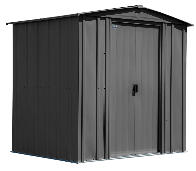 Arrow Classic Galvanized Steel Storage Shed, Charcoal, 6-ft x 5-ft Z6