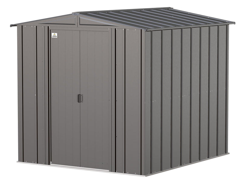 Arrow Classic Galvanized Steel Storage Shed, Charcoal, 6-ft x 7-ft O1