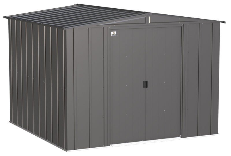 Arrow Classic Galvanized Steel Storage Shed, Charcoal, 8-ft x 8-ft V3