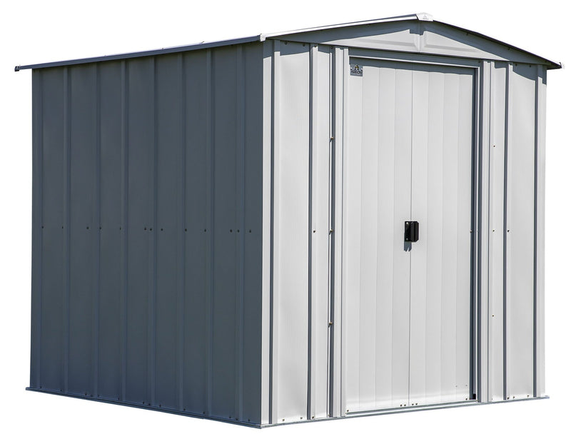 Arrow Classic Galvanized Steel Storage Shed, Flute Grey, 6-ft x 7-ft K7