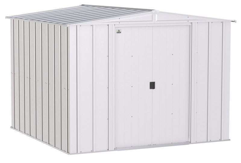 Arrow Classic Galvanized Steel Storage Shed, Flute Grey, 8-ft x 8-ft W5