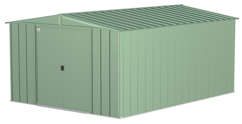 Arrow Classic Galvanized Steel Storage Shed, Sage Green, 10-ft x 14-ft O9