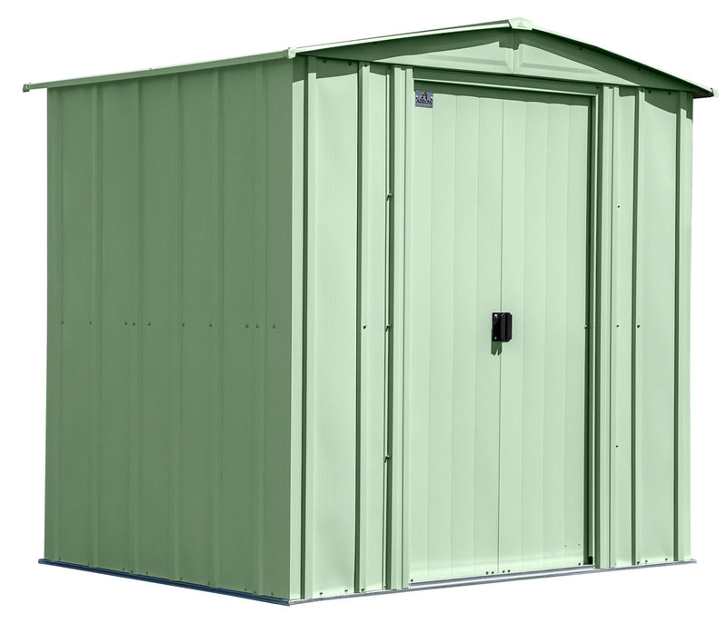 Arrow Classic Galvanized Steel Storage Shed, Sage Green, 6-ft x 5-ft H9