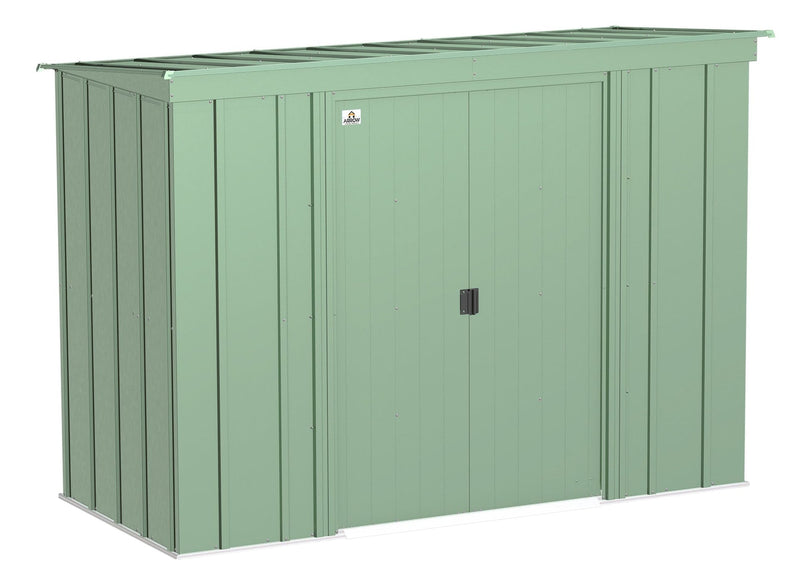 Arrow Classic Galvanized Steel Storage Shed, Sage Green, 8-ft x 4-ft D2