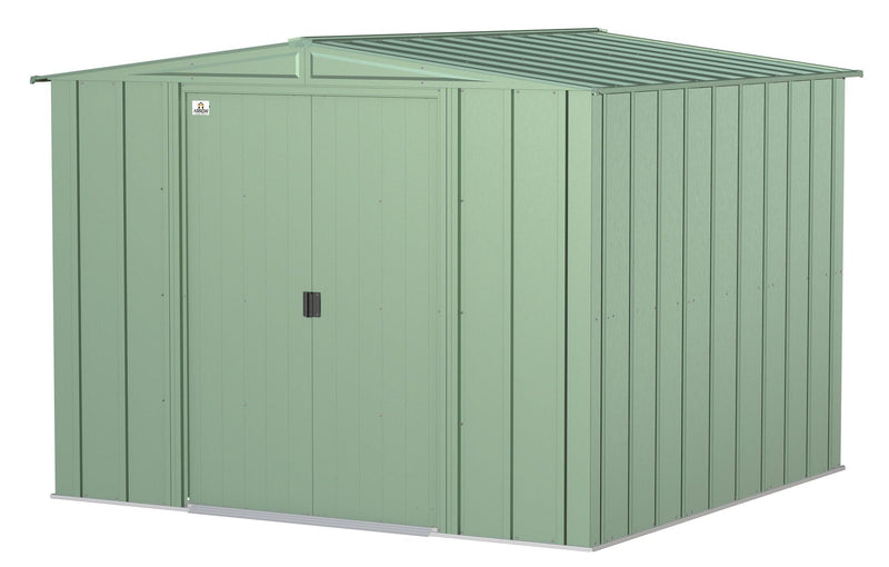 Arrow Classic Galvanized Steel Storage Shed, Sage Green, 8-ft x 8-ft F8